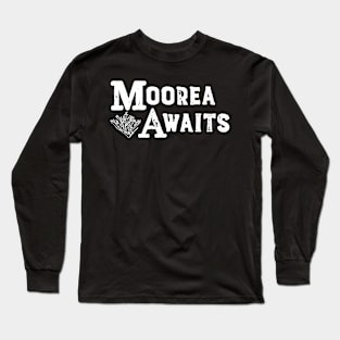 Moorea Awaits Holiday Vacation Coral Long Sleeve T-Shirt